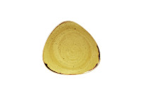 Stonecast, Teller Lotus dreieckig ø 229 mm Mustard Seed Yellow