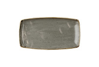 Stonecast, Teller rechteckig 345 x 185 mm Peppercorn Grey
