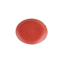 Stonecast, Coupeteller Orbit oval 192 x 160 mm Berry Red