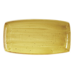 Stonecast, Teller rechteckig 345 x 185 mm Mustard Seed Yellow