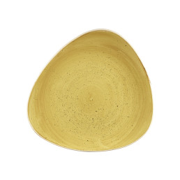 Stonecast, Teller Lotus dreieckig ø 265 mm Mustard Seed Yellow