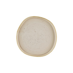 Stonecast, Teller flach mit Steilrand Organic ø 210 mm Nutmeg Cream