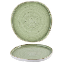 Stonecast, Teller flach mit Steilrand Organic ø 255 mm Sage Green