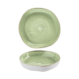 Stonecast, Teller tief mit Steilrand Organic ø 200 mm Sage Green