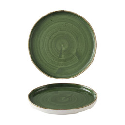 Stonecast, Teller flach mit Steilrand 210 mm Sorrel Green