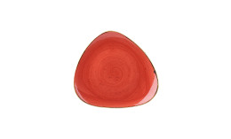 Stonecast, Teller Lotus dreieckig ø 229 mm Berry Red