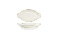 Stonecast, Schale mit Griffen oval Intermediate 232 x 125 mm Barley White