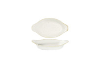Stonecast, Schale mit Griffen oval 205 x 113 mm Barley White