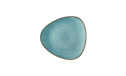 Stonecast Raw, Teller flach dreieckig ø 229 mm Blue