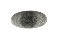 Studio Prints Raku, Teller Chefs oval 347 x 173 mm Quartz Black