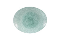 Studio Prints Raku, Coupeteller Orbit oval 317 x 255 mm Jade Green