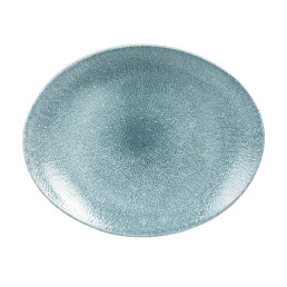 Studio Prints Raku, Coupeteller Orbit oval 317 x 255 mm Topaz Blue