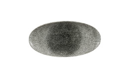 Studio Prints Raku, Teller Chefs oval 347 x 173 mm Quartz Black