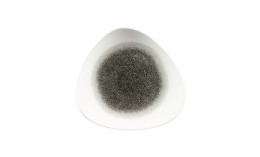Studio Prints Raku, Teller Lotus dreieckig ø 265 mm Quartz Black