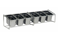 GN-Ständer für Gewürzbehälter, Edelstahl, 680 x 180 x 155 mm
