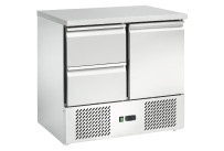 Kühltisch, GN 1/1, 1 Tür, 2 Schubladen