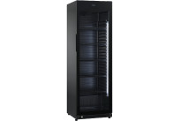 Flaschenkühlschrank Glastür 382 l schwarz