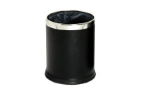Abfallbehälter, 10,0 l, rund, doppelwandig, Metall schwarz
