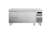 Kühltisch GN 1/1, 2 Türen, 2 Schubladen, Korpushöhe 700 mm, o. Arbeitsplatte