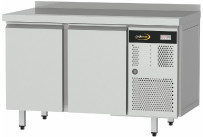 Tiefkühltisch Zentralkühlung, GN 1/1, 2 Türen, Tischplatte mit Aufkantung