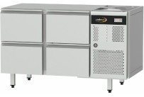 Tiefkühltisch Zentralkühlung, GN 1/1, 4 Schubladen, ohne Tischplatte