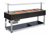 Büfett-Element gekühlte Wanne 2144 mm GN 6/1 Vollverkleidung Wenge