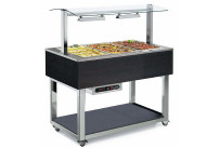 Büfett-Element Bain-Marie Wanne 1169 mm GN 3/1 Vollverkleidung Wenge