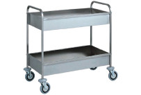 Abräumwagen 2 Wannen Edelstahl 1010 x 570 x 970 mm