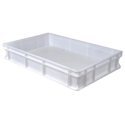 Transportbox Polyethylen weiß 600 x 400 x 100 mm