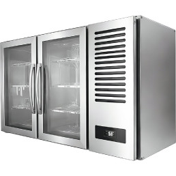 Wandhängeschrank mit 2 Glas-Flügeltüren 275,00 l gekühlt