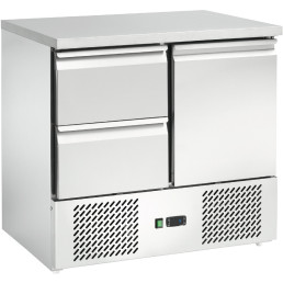 Kühltisch, GN 1/1, 1 Tür, 2 Schubladen