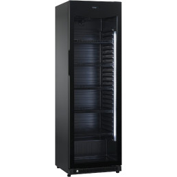 Flaschenkühlschrank Glastür 382 l schwarz