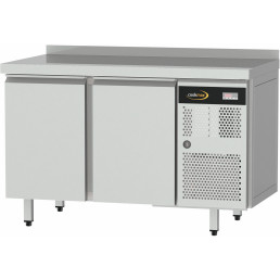 Kühltisch Zentralkühlung, GN 1/1, 2 Türen, Tischplatte mit Aufkantung