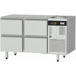 Kühltisch Zentralkühlung, GN 1/1, 4 Schubladen, ohne Tischplatte