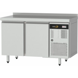 Tiefkühltisch Zentralkühlung, GN 1/1, 2 Türen, Tischplatte mit Aufkantung