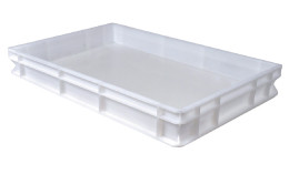 Transportbox Polyethylen weiß 600 x 400 x 70 mm