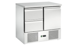 Kühltisch, GN 1/1, 1 Tür, 2 Schubladen