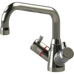 Einloch-Zweigriff-Mischbatterie 1/2" mit HU-Auslauf/Ausladung 350 mm