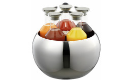 Getränke-Set Quintet poliert ø 350 mm inkl. 5 Kunststoffkaraffen 1,20 l