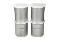 Chromstahl Pacossier-Becher / 4 Stück