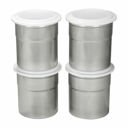Chromstahl Pacossier-Becher / 4 Stück