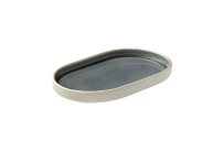 Nara, Platte oval 180 x 110 mm grau