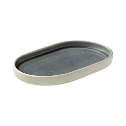 Nara, Platte oval 180 x 110 mm grau