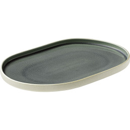 Nara, Platte oval 300 x 200 mm grau