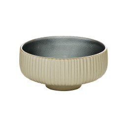 Nara, Bowl rund Relief ø 120 mm / 0,33 l grau