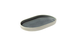 Nara, Platte oval 180 x 110 mm grau