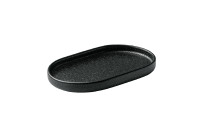 Nara, Platte oval 180 x 110 mm schwarz