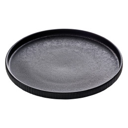 Nara, Teller flach rund Relief ø 210 mm / 0,34 l schwarz