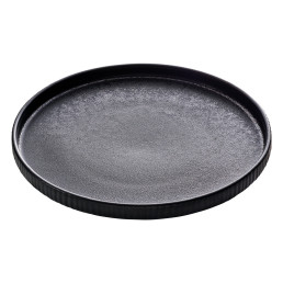 Nara, Teller flach rund Relief ø 270 mm / 0,58 l schwarz