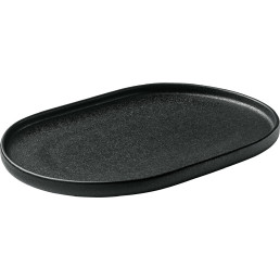 Nara, Platte oval 300 x 200 mm schwarz